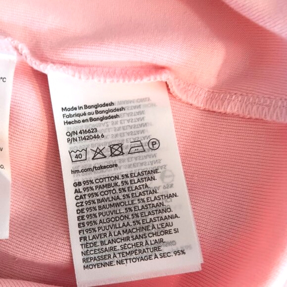 H&M Mama Maternity Top Tee Blouse Pullover Long Sleeve Pink Women's Size M NWT - Picture 12 of 16